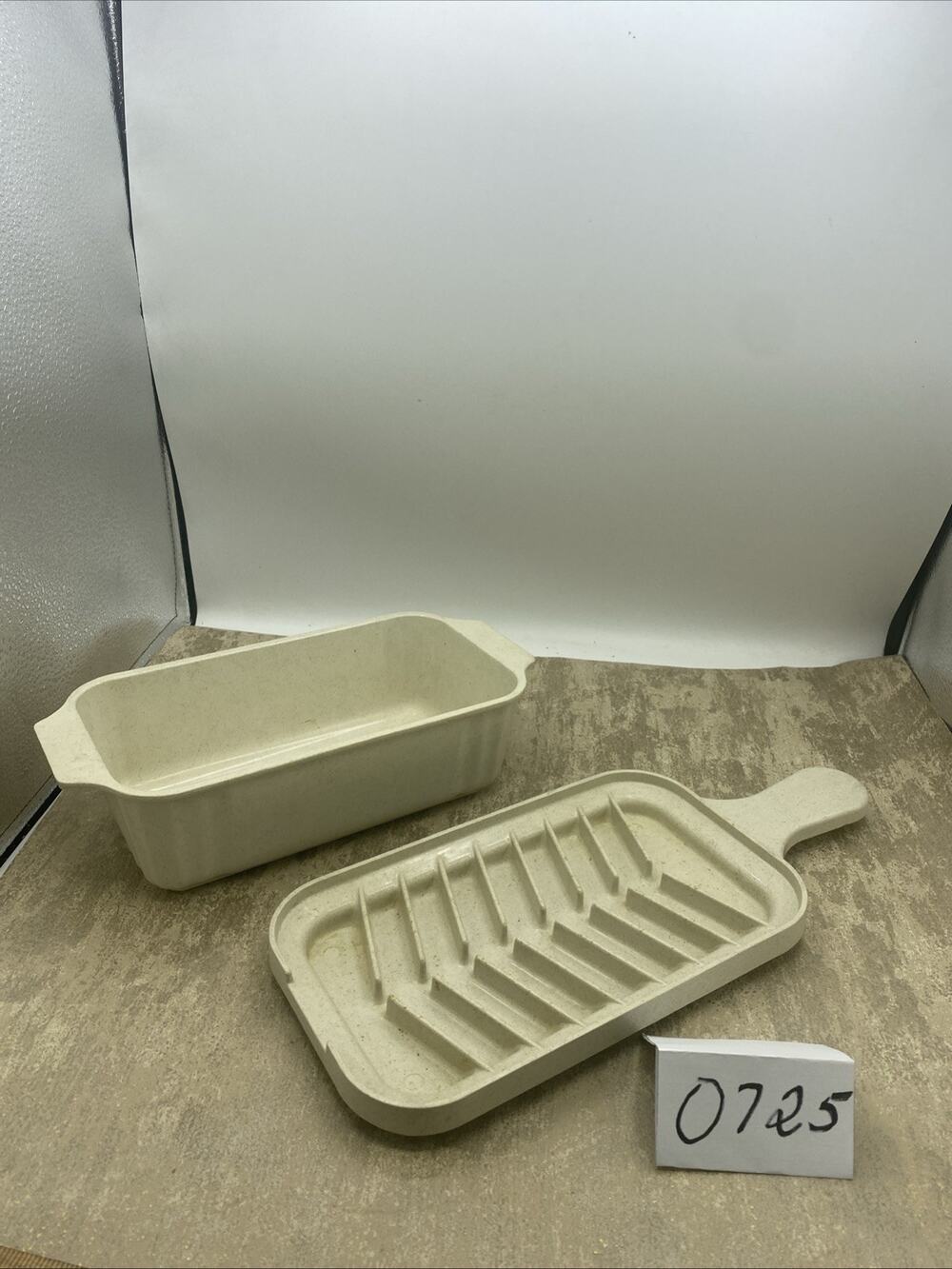 2-Nordic Ware pieces-Microwave & Conventional Oven Mini Grill Bake & Loaf Pan